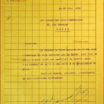 Lettre dactylographiée du 10/10/1921 de  DIAMANT BERGER