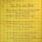 Manuscrit : Poésie  de 1936 "Au Mur des Fédérés" de Jean-Luc GRANIER