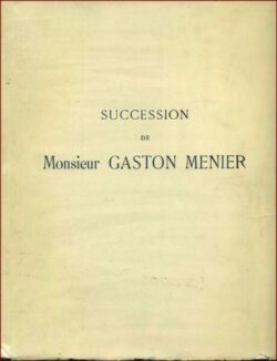 Succession de Gaston MENIER