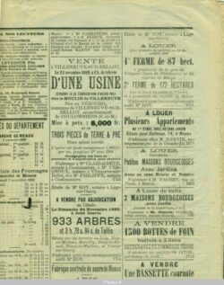 Journal ECHO DE LA BRIE 6 novembre 1889