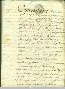 GREZ-SUR-LOING manuscrit Rome - Tournay