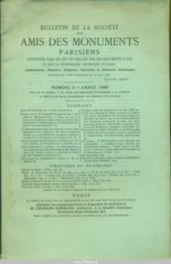 Bulletin de la société des Amis des Monuments Parisiens