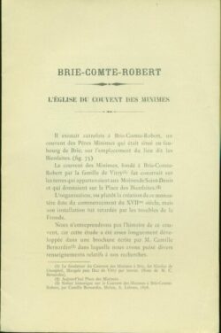 BRIE-COMTE-ROBERT, L'église du couvent des Minimes