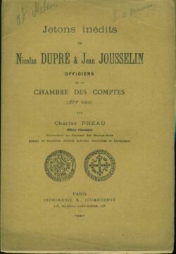 Jetons inédits Nicolas Dupré et Jean Jousselin