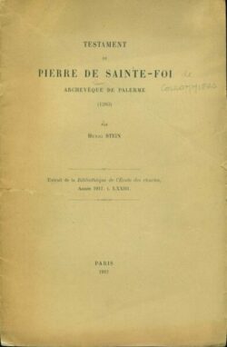 Testament de Pierre Sainte-Foi