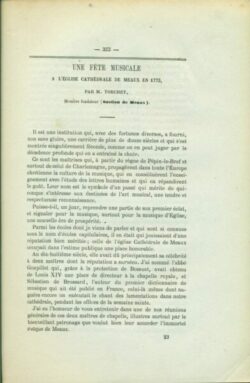 Une fête musicale à l'église cathédrale de Meaux en 1773