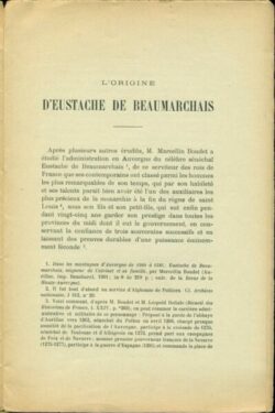 L'origine d'Eustache de Beaumarchais