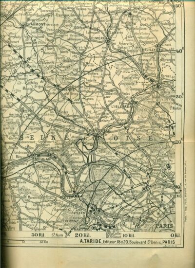 Carte Cycliste des ENVIRONS DE PARIS – Image 2