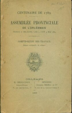 ASSEMBLÉE PROVINCIALE DE L'ORLÉANAIS