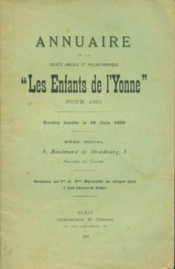 Annuaire Les Enfants de l'Yonne pour 1901