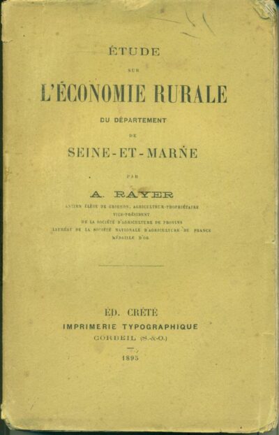 Etude sur l'Economie Rurale de Seine-et-Marne