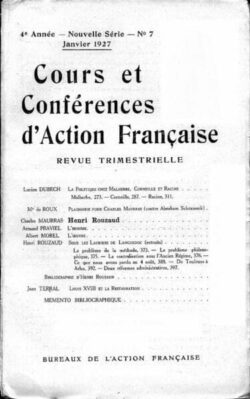 Cours et conférences d'Action Française