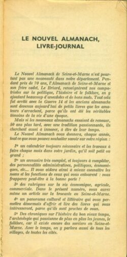 Le nouvel Almanach Seine-et-Marne 1971