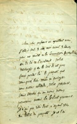 Lettre manuscrit de monsieur Lacrecelle