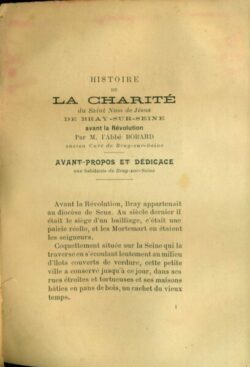 Histoire de la Charité à BRAY-SUR-SEINE