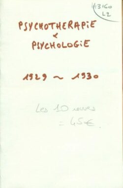 Revue de Psychothérapie et de Psychologie Appliquée -