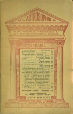 L'Astrosophie - Revue Mensuelle d'Astrologie et des Sciences Pschychiques et Occultes