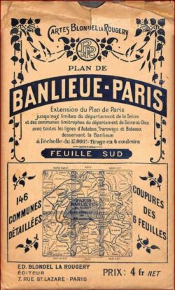 Plan de Banlieue-Paris - Feuille SUD