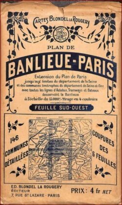 Plan de Banlieue-Paris - Feuille SUD-OUEST