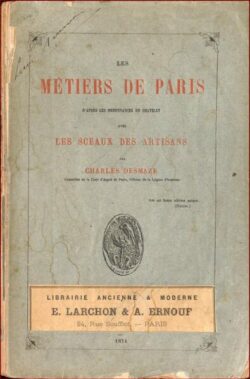 Les métiers de Paris avec les sceaux des artisans