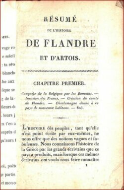 Résumé de l'histoire de FLANDRE et d'ARTOIS