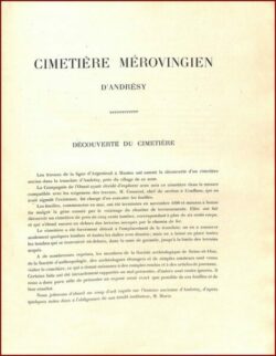 Cimetière mérovingien d'ANDRESY (S.et O.)