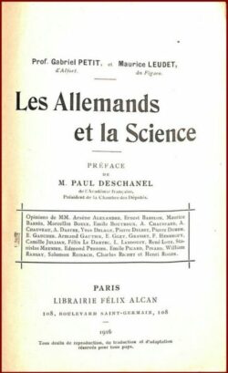 Les Allemands et la science