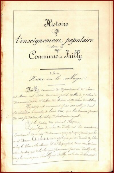 Histoire enseignement - commune de JUILLY – Image 3