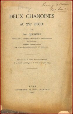 Deux Chanoines au XVIe siècle (Yonne)