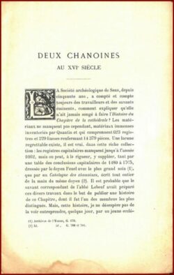 Deux Chanoines au XVIe siècle (Yonne)