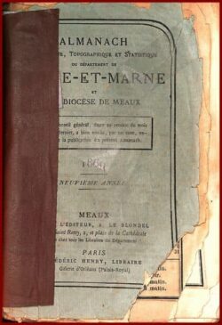 1869 - ALMANACH de Seine-et-Marne