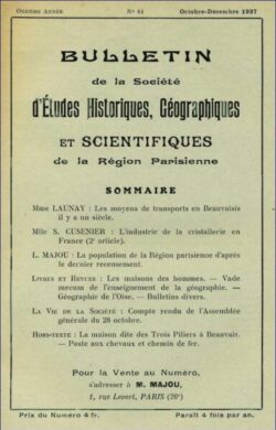 044-BULLETIN Sté d'Etudes Hist., Géog. et Scient. Région Parisienne