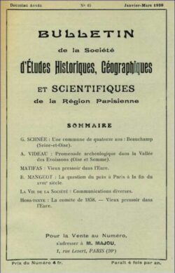 045-BULLETIN Sté d'Etudes Hist., Géog. et Scient. Région Parisienne