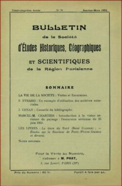 070-BULLETIN Sté d'Etudes Hist., Géog. et Scient. Région Parisienne