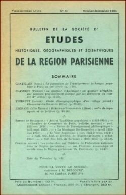 085-BULLETIN Sté d'Etudes Hist., Géog. et Scient. Région Parisienne