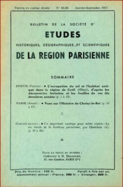 094-BULLETIN Sté d'Etudes Hist., Géog. et Scient. Région Parisienne