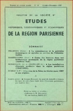 097-BULLETIN Sté d'Etudes Hist., Géog. et Scient. Région Parisienne