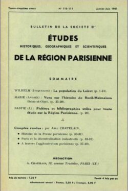 110-BULLETIN Sté d'Etudes Hist., Géog. et Scient. Région Parisienne