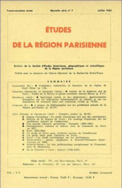 n07-BULLETIN Sté d'Etudes Hist., Géog. et Scient. Région Parisienne