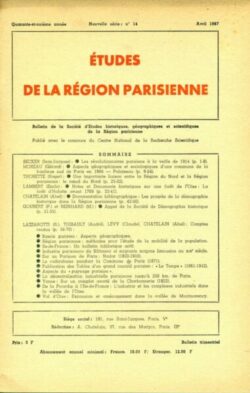 n14-BULLETIN Sté d'Etudes Hist., Géog. et Scient. Région Parisienne