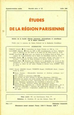 n23-BULLETIN Sté d'Etudes Hist., Géog. et Scient. Région Parisienne