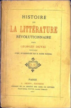 Histoire de la Littérature Révolutionnaire