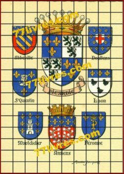 Blasons PICARDIE, Amiens, Abbeville, Saint-Quentin, Montdidier, Doullens, Laon, Péronne