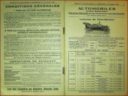 Catalogue Automobiles, motocycles, appareils photographiques