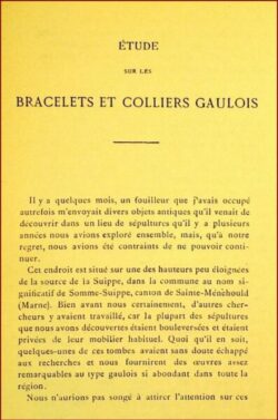 Etude sur les bracelets et colliers gaulois