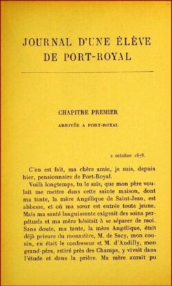 Journal d'une Elève de Port-Royal - (Octobre 1678 - Mai 1679)