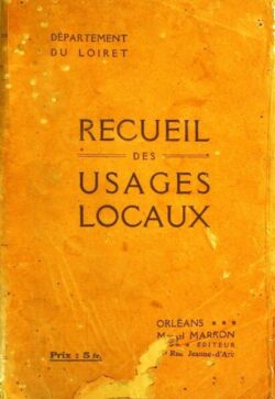 Recueil des usages locaux - Loiret