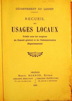 Recueil des usages locaux