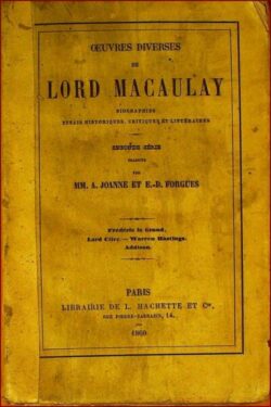 Oeuvres diverses de Lord Macaulat