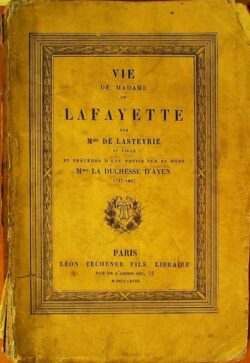 VIE DE MADAME DE LA FAYETTE